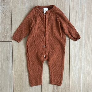 Rust Knit Baby One-Piece